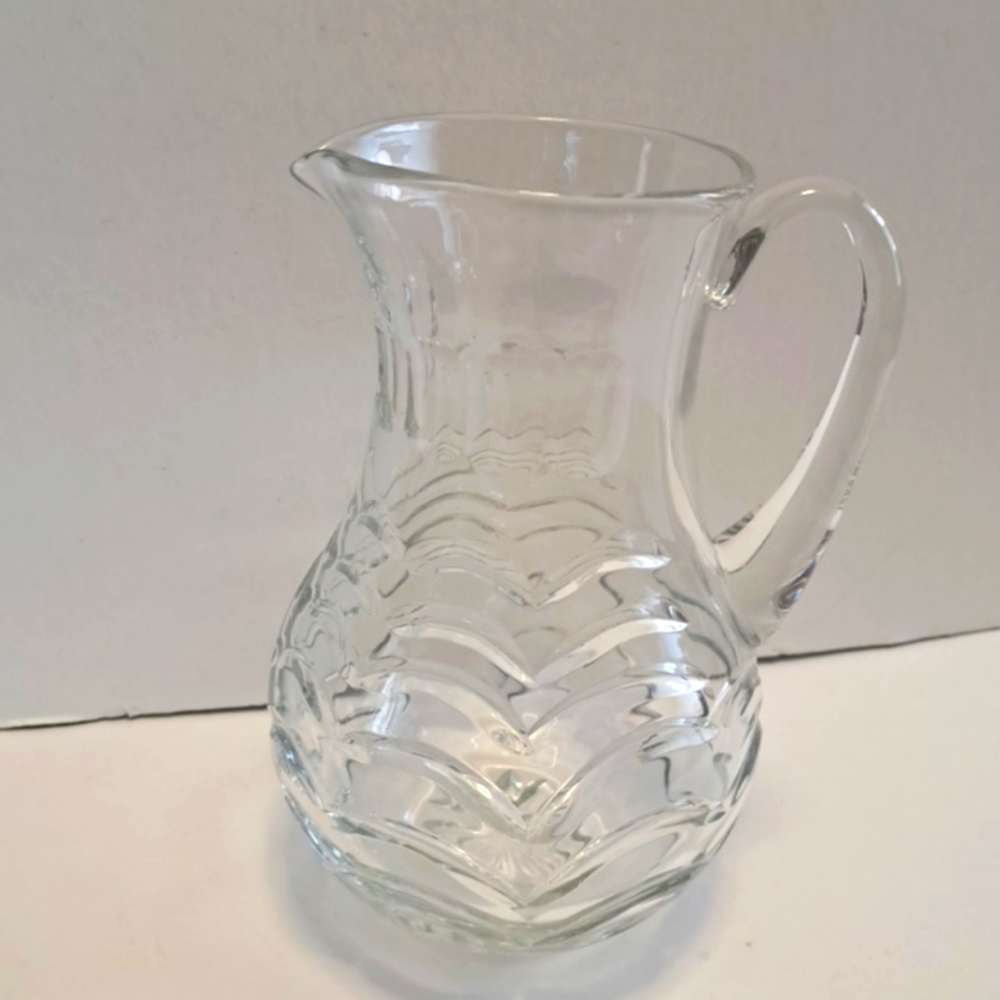 8.5" tall glass pitcher